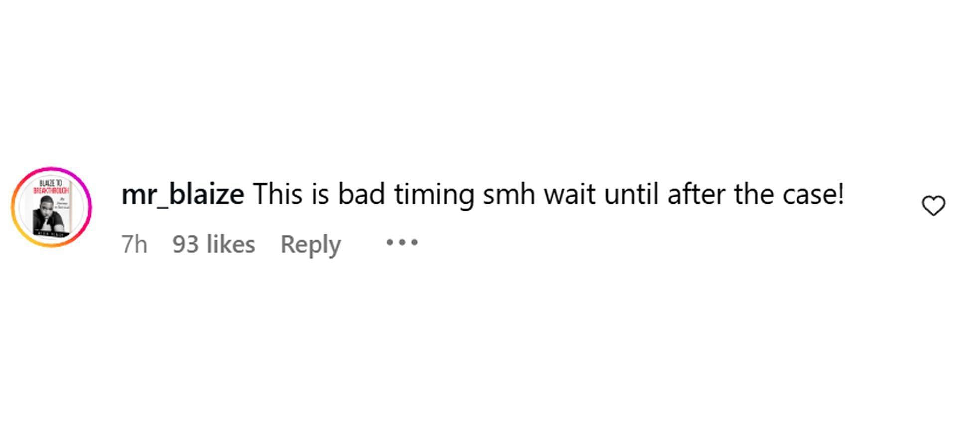 A comment reacting to the news (Image via Instagram/ @hollywoodunlocked)